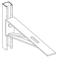 BRKT, 18", 9" X 3" SLOT, ZN PLTD