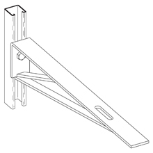 BRKT, 24", 9" X 3" SLOT, ZN PLTD