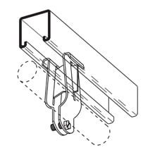 4"-PARALLEL PIPE CLAMP, 4", ZN PLTD