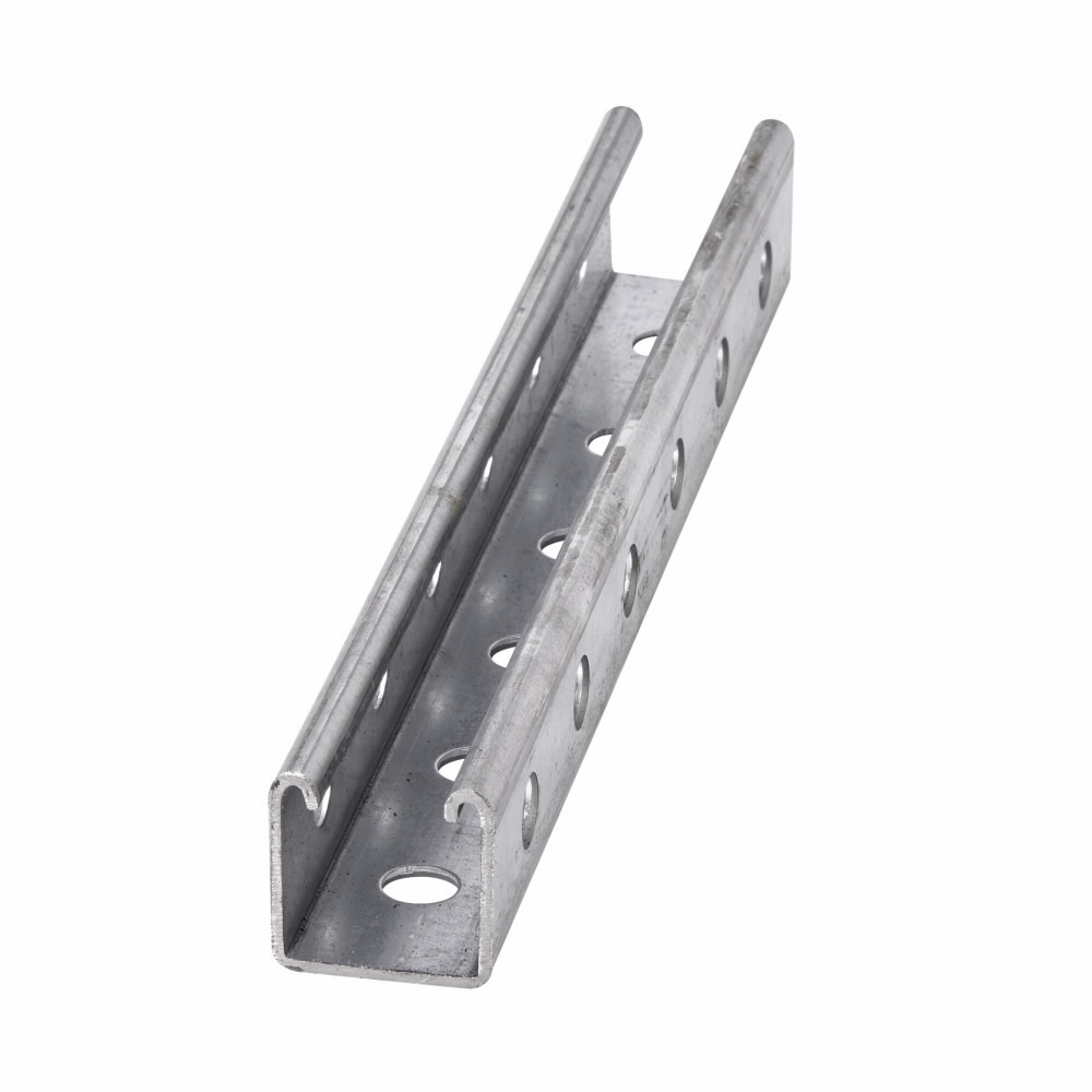 CHNL, 1 5/8" X 1 5/8", 9/16" SLTD HOLES, 12 GA, 240