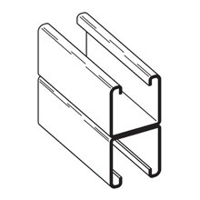 CHNL, 1 5/8" X 1 5/8", BACK TO BACK, 14 GA, 120", GR