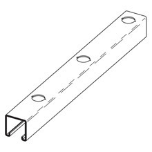 CHNL, 1 5/8" X 1 5/8", 7/8" KNOCKOUTS, 14 GA, 120", GLV