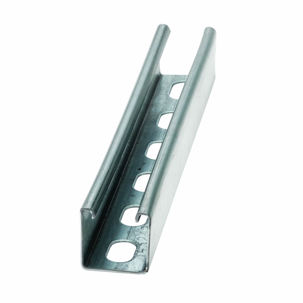CHNL, 1 5/8" X 1 5/8", 9/16" X 1 1/8" S-HOLES, 14 GA, 120
