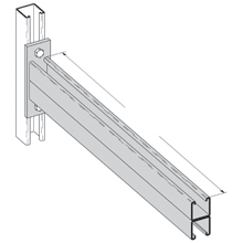 DBL CHNL BRKT, 12", GR