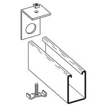 CONNECTION END CAP,  2 7/16" X 1 5/8" CHNL, 1/2" COND