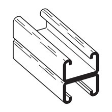 CHNL, 1" X 1 5/8", BACK TO BACK, 12 GA, 240", GLVD