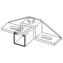 SLOTTED THREE HOLE U-SPT W/ GUSSETT  1 5/8" X 1 5/
