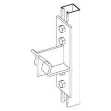 DBL REEL RACK SPT ON SGL CHNL  2" PIPE, Z"
