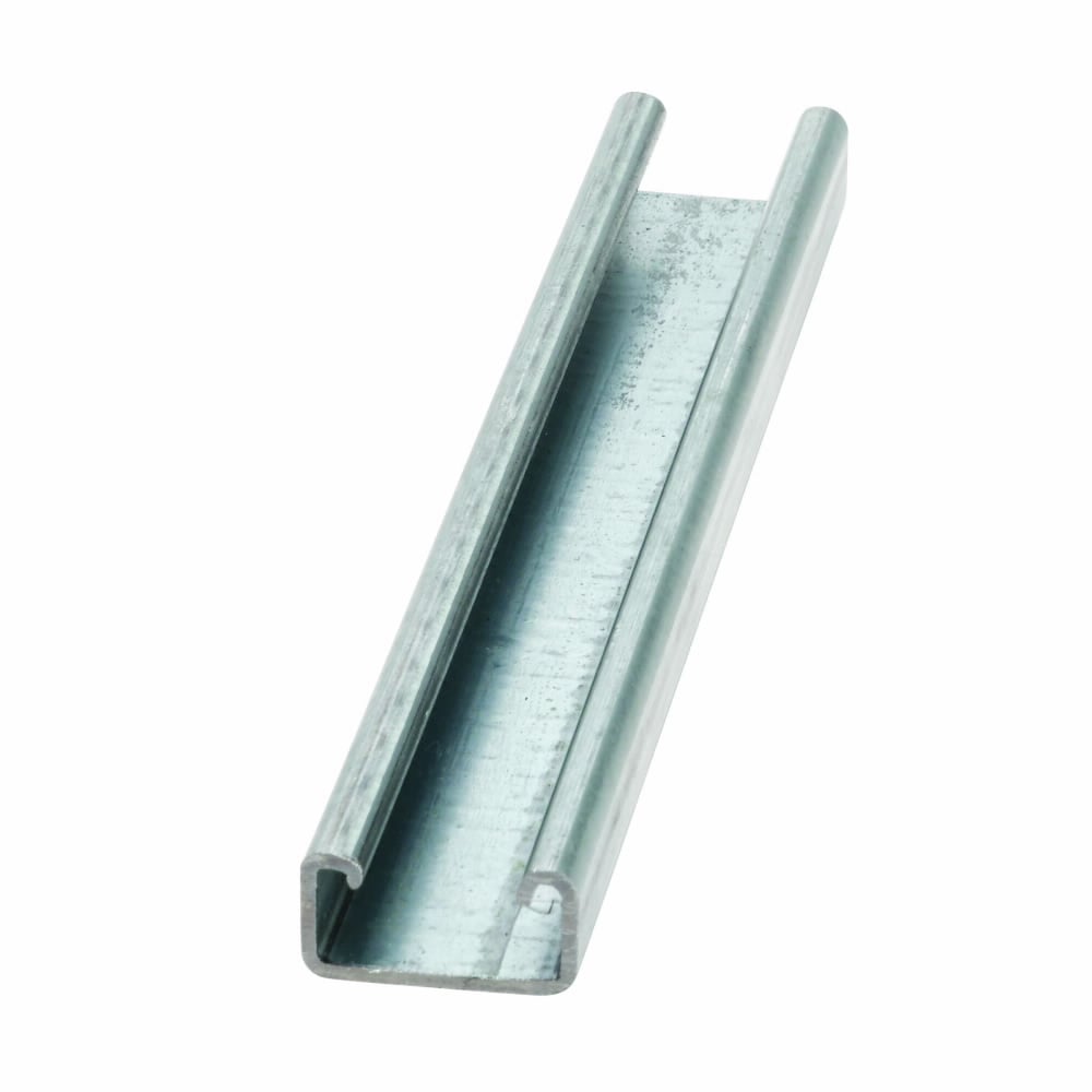 Eaton B-Line series strut channel, 0.81" H x 240" L x 1.62" W, Steel, Pre-galvanized, 12 Gauge
