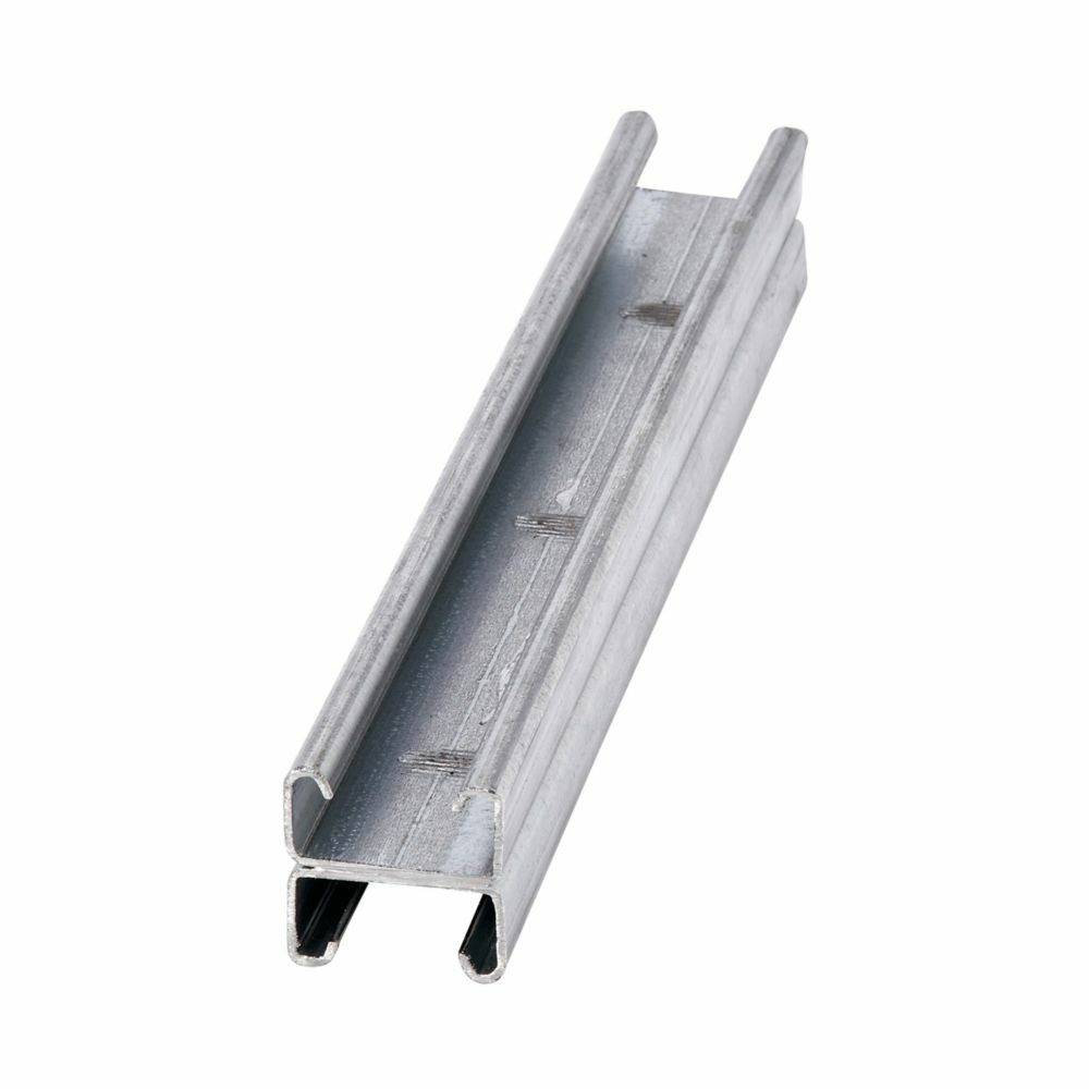 Eaton B-Line series strut back-to-back welded channel, 0.81" H x 120" L x 1.62" W, Steel, DURA GREEN, 14 Gauge