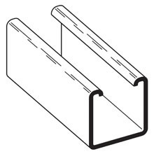 CHNL, 13/16" X 13/16", 18 GA, 120", GR