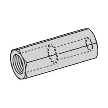 REDUCER ROD COUPLING, 3/4"-10 & 5/8"-11, 1 1/2" LEN