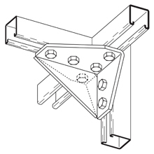 SEVEN HOLE GUSSETTED CORNER CONNECTION, ZN PLTD
