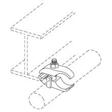 PARALLEL PIPE CLAMP, 3", HD GLVD