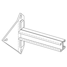 UTILITY POLE BRKT, 10" DEPTH, ZN PLTD