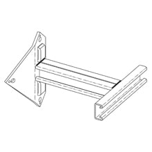 UTILITY POLE BRKT, 16" W, 6" DEPTH, ZN PLTD