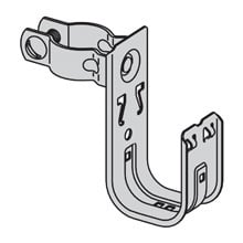 Eaton B-Line series datacomm and low voltage support fasteners, Supports cable from computer floor post, Cable to floor support fastener, Floor post mount, 1" Diameter rod, 3/4" Hook, 1 J-hook, Pre-galvanized, Load capacity 30 lbs, Steel
