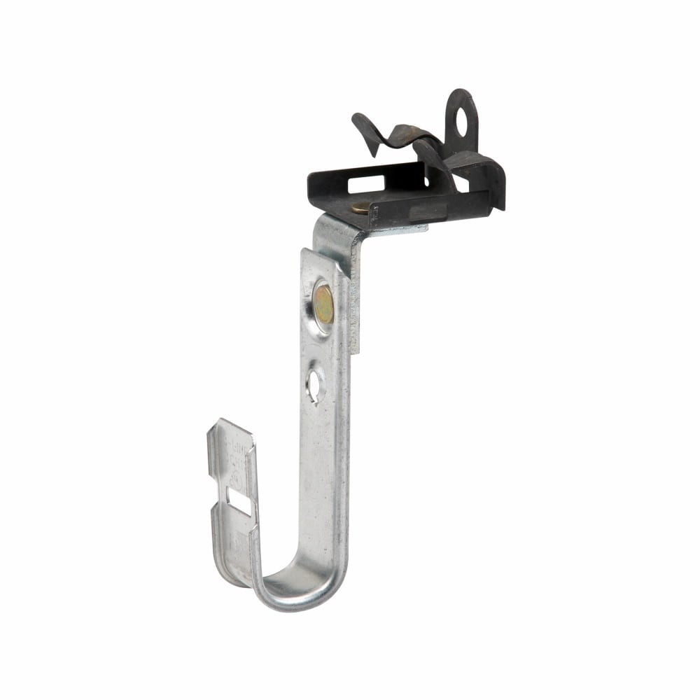 Eaton B-Line series datacomm and low voltage support fasteners, Cable to beam fastener, Beam mount, 1/8" Min flange thickness, 1/4" Max flange thickness, 3/4" Hook, 1 J-hook, Load capacity of 30 lbs, Steel