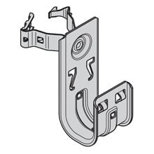 Eaton B-Line series datacomm and low voltage support fasteners, Cable to floor support fastener, Floor post mount, 1" Square floor post size, 1-5/16" Hook, 1 J-hook, Pre-galvanized, Load capacity of 30 lbs, Steel