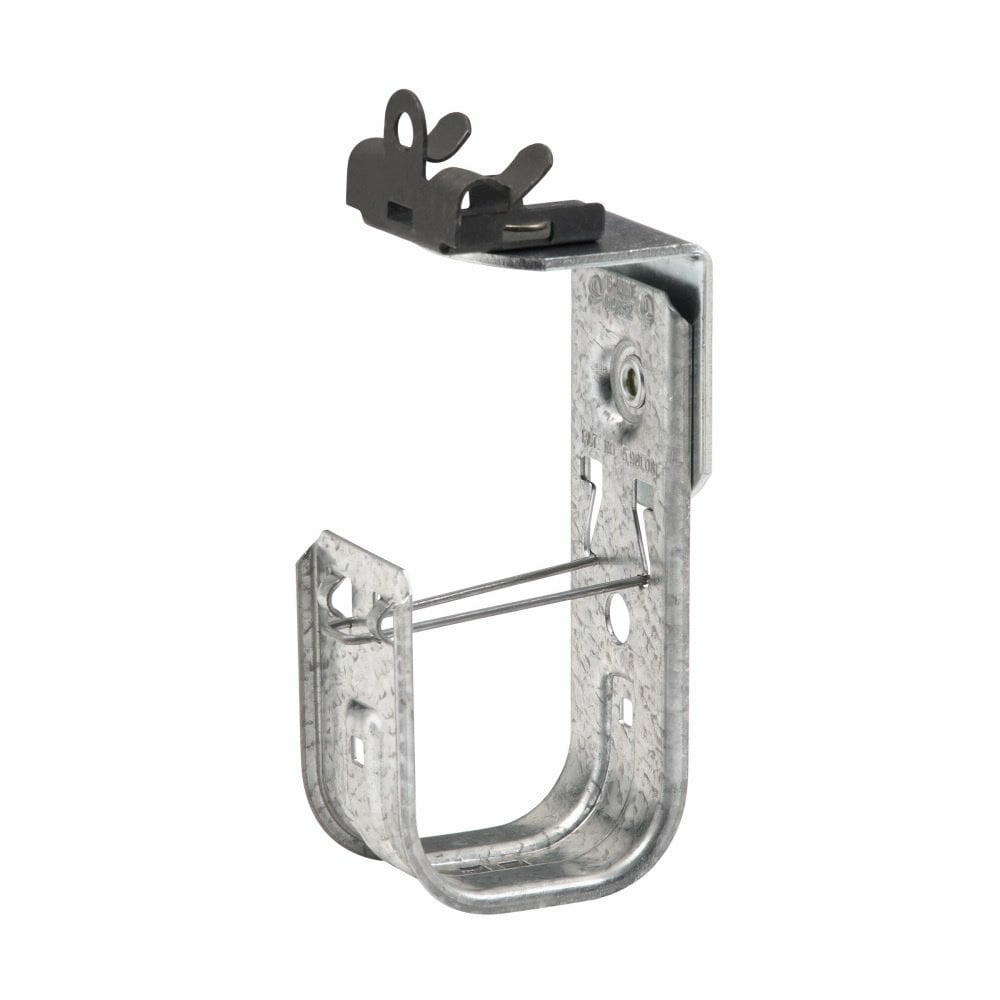 Eaton B-Line series datacomm and low voltage support fasteners, Cable to beam fastener, Beam mount, 1/8" Min flange thickness, 1/4" Max flange thickness, 1-5/16" Hook, 1 J-hook, Pre-galvanized, Load capacity of 30 lbs, Steel