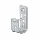 Eaton B-Line series datacomm and low voltage support fasteners,Capacity up to 80 4-pair UTP cat 5e or 2-strand Fiber Optic Cable or 50 CAT6 or 25 CAT6A,Cable hook,Wall mount, 2" Hook, 1 J-hook, Pre-galvanized, Load capacity 30 lbs, Steel