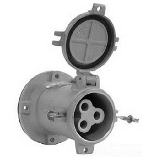 Powertite; Pin and Sleeve Receptacle; 200 Amp, 600 Volt AC, 250 Volt DC, 3-Pole, 2-Wire