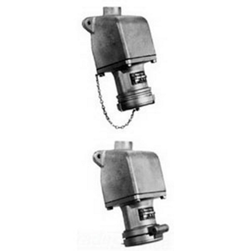 Powertite; Pin and Sleeve Receptacle With AEE Mounting Box; 60 Amp, 600 Volt AC, 250 Volt DC, 3-Pole, 2-Wire