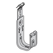 Eaton B-Line series datacomm and low voltage support fasteners, Cable to angeled flange fastener, Flange mount, 1/16" Min flange thickness, 1/4" Max flange thickness, 2" Hook, 1 J-hook, Pre-galvanized, Load capacity of 30 lbs, Steel