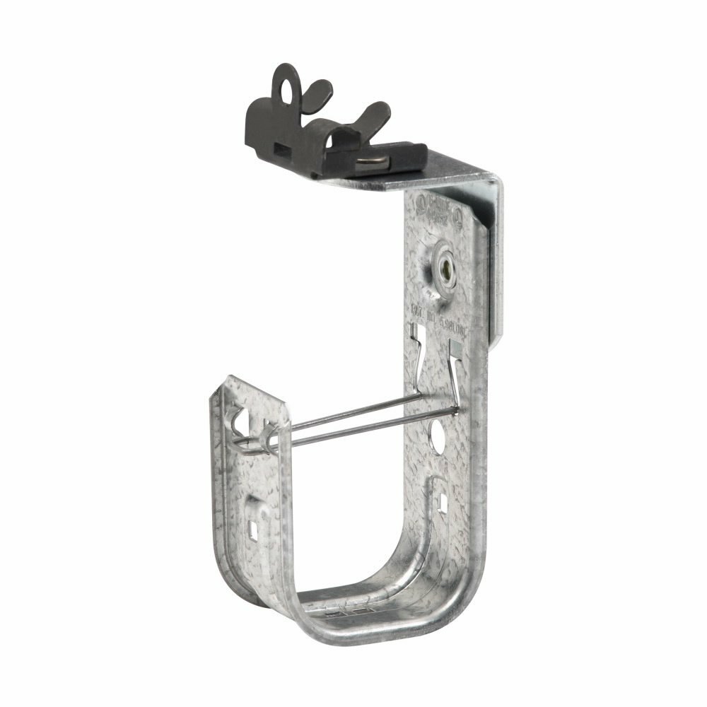 Eaton B-Line series datacomm and low voltage support fasteners, Cable to beam fastener, Beam mount, 1/8" Min flange thickness, 1/4" Max flange thickness, 2" Hook, 1 J-hook, Pre-galvanized, Load capacity of 30 lbs, Steel