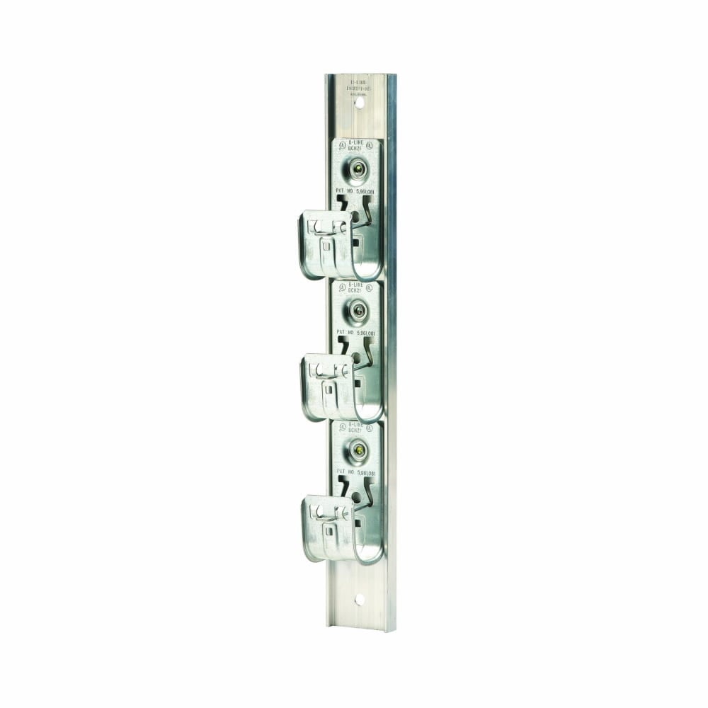Eaton B-Line series datacomm and low voltage support fasteners, 3 Tier, 1 sided, 28-1/16" overall height, Single-sided multi-tier cable fasteners, Wall mount, 3-4" J-hooks, Pre-galvanized, Load capacity 30 lbs per hook, 6063-T6 aluminium