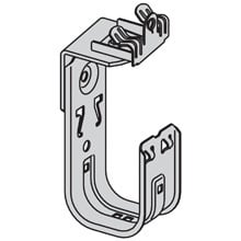 Eaton B-Line series datacomm and low voltage support fasteners, Cable to beam fastener, Beam mount, 5/16" Min flange thickness, 1/2" Max flange thickness, 4" Hook, 1 J-hook, Pre-galvanized, Load capacity of 30 lbs, Steel