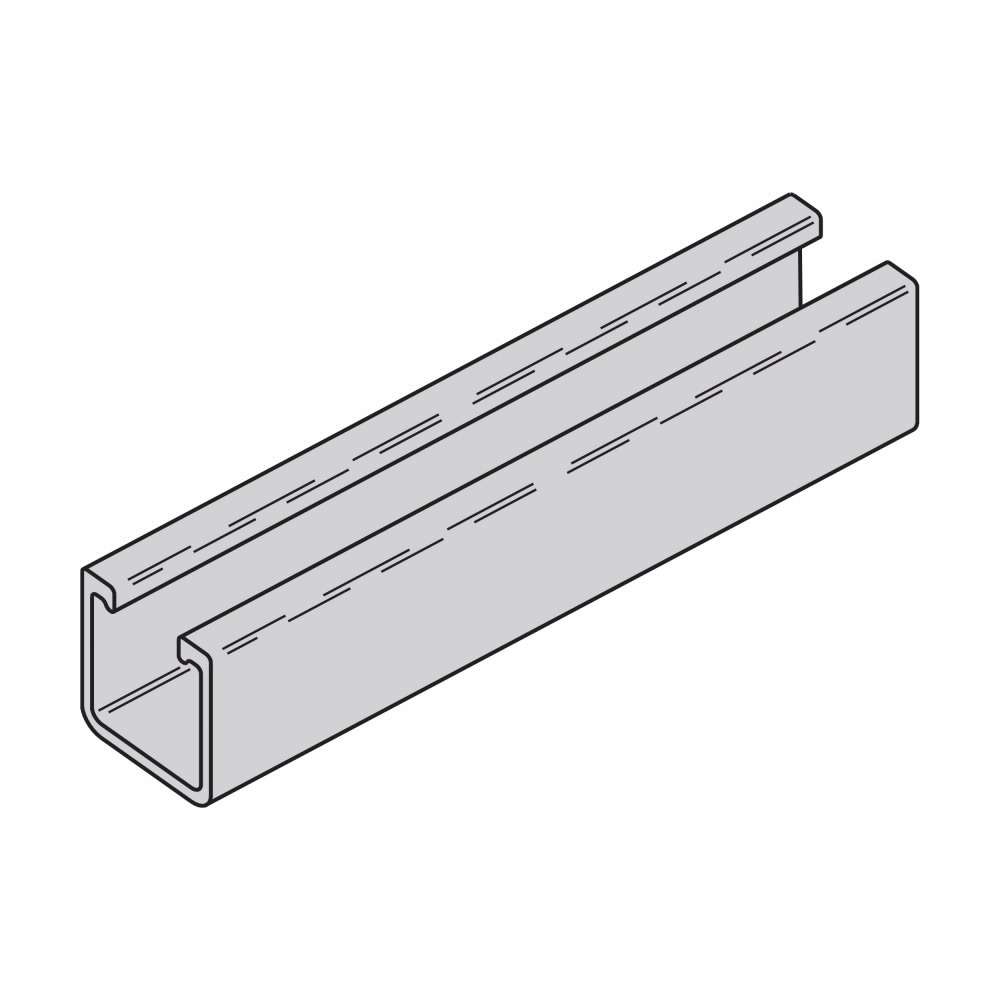 Eaton B-Line series straight section, 1.62" H x 120" L x 1.62" W, Polyester resin