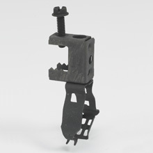 Eaton B-Line series conduit support fasteners, Beams, 1" Height, 1" Length, 1" Width, 0.13lbs, Conduit size: 1.25" EMT/Rigid, Conduit to beam fasteners, .5" Max mount size, 25 lbs load capacity
