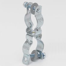Eaton B-Line series conduit support fasteners, Conduit and cable, 1" Height, 1" Length, 1" Width, 0.307lbs, Trade size: 5, Conduit size: 2" EMT, 2" Rigid, Conduit to pedestal support, 25 lbs load capacity, Zinc-plated