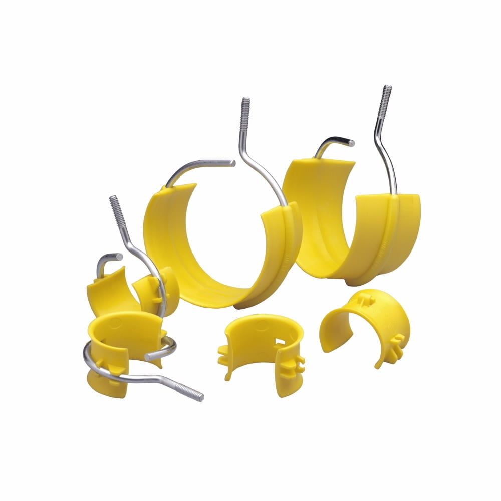 Eaton B-Line series datacomm and low voltage support fasteners, Yellow, Plastic with steel hook, 2", 2", Used for (BU-9-12, BC 1, BW2, BC442, BH4-F3)