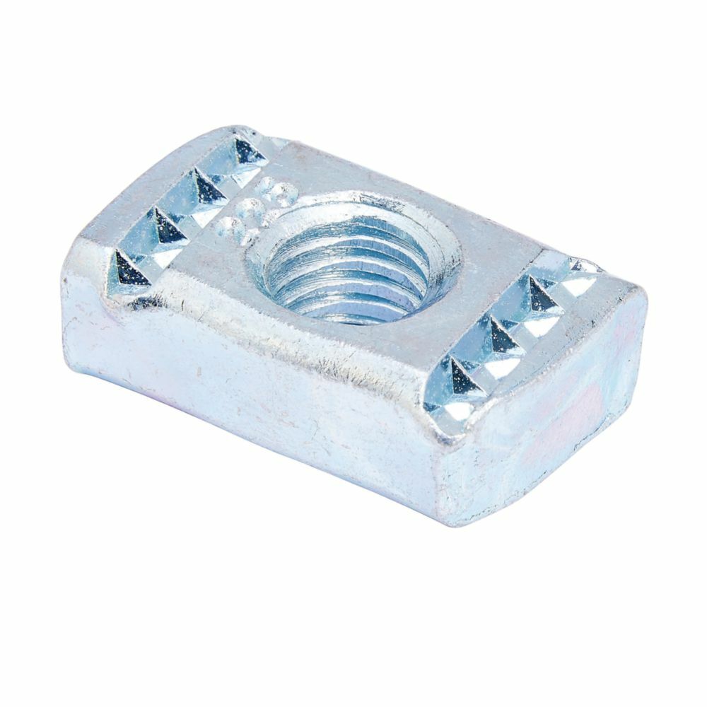 Eaton B-Line series springless channel nut, 0.85"Hx1.75"Lx1.3750"W, Steel, Electro-plated, 8"-32 bolt size, 200 lbs load, 50 lbs load