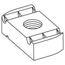 NUT WO SPRING, #10-24 THREAD, 1/4" NUT