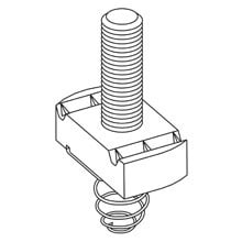 STUD NUT W/ SPRING, 1/2"-13 THREAD SIZE, 1/2" NUT, 1 1/4"
