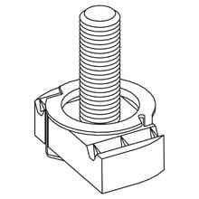 STUD TWIRL NUT, 3/8"-16 THREAD SIZE, 3/8" NUT, 3/4" STUD LE