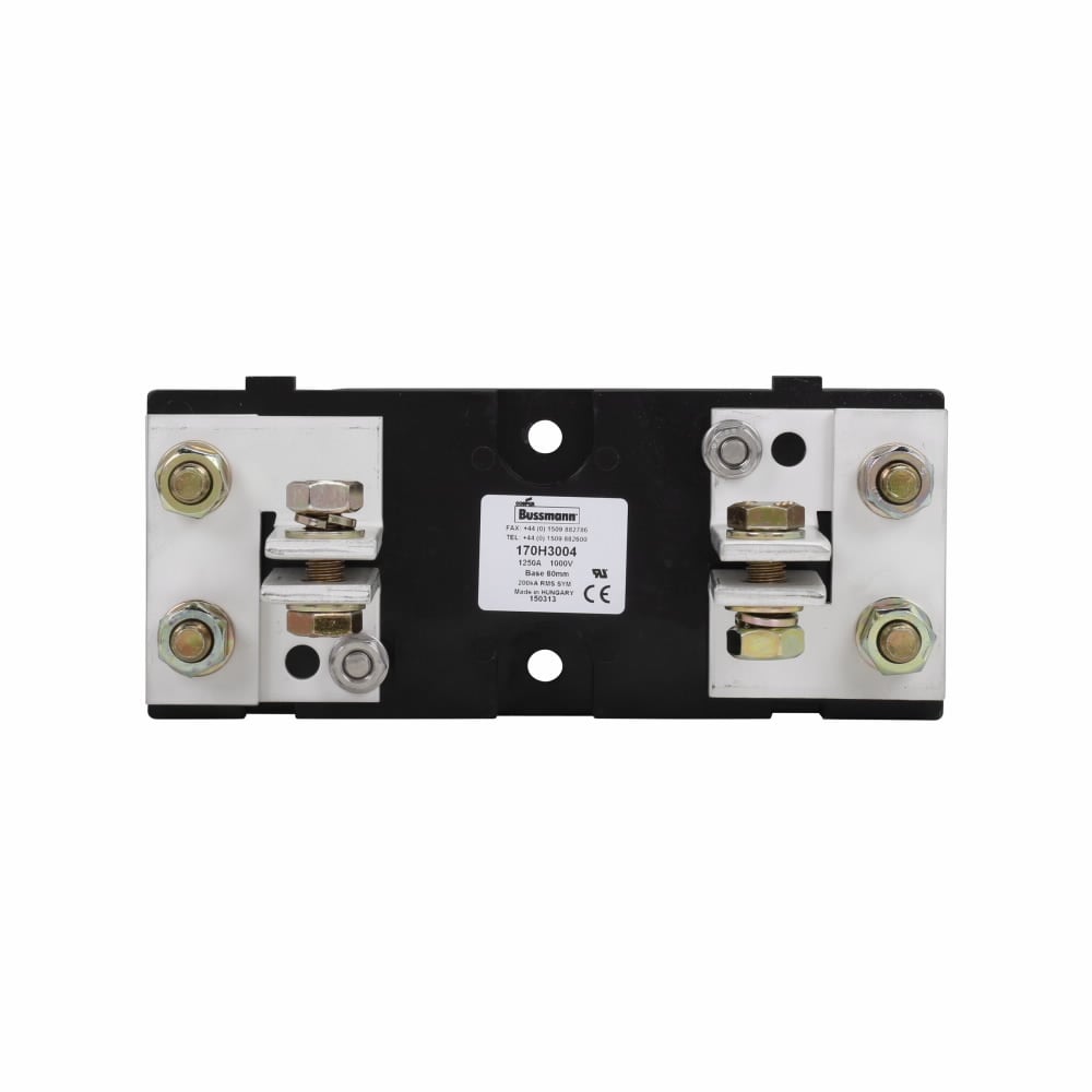 Eaton Bussmann series high speed fuse base, 1000 Vac/Vdc, 1250A, fixed centre fuse base (80mm)