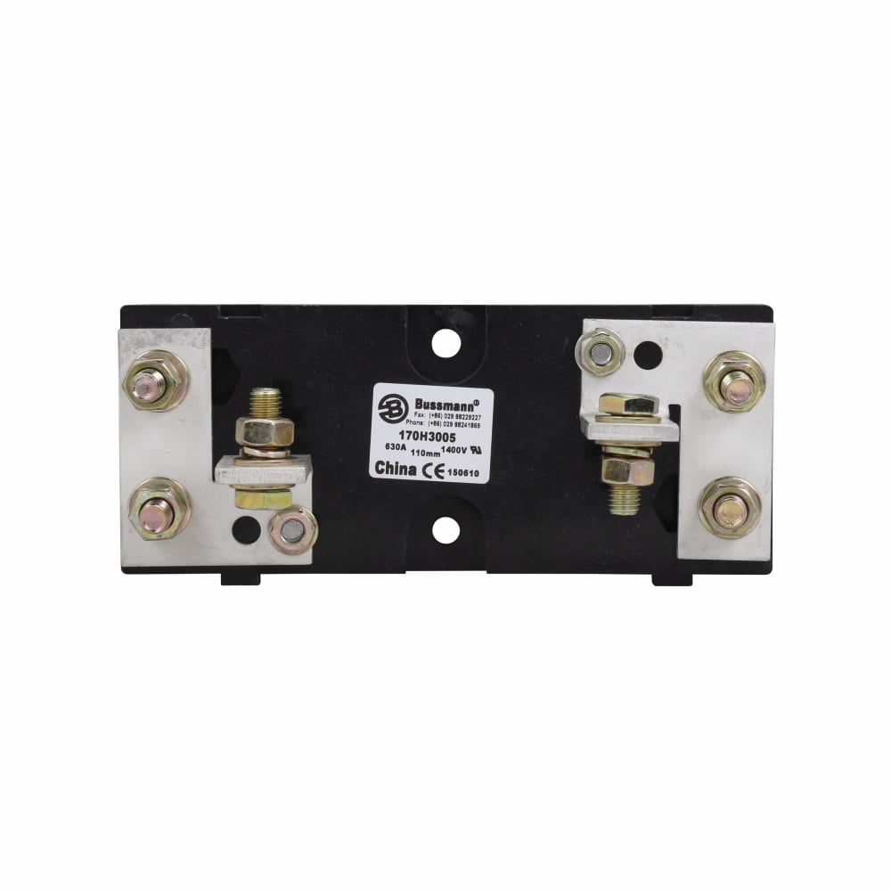Eaton Bussmann series high speed fuse base, 1400 Vac/Vdc, 630A,  fixed centre fuse base (110mm)