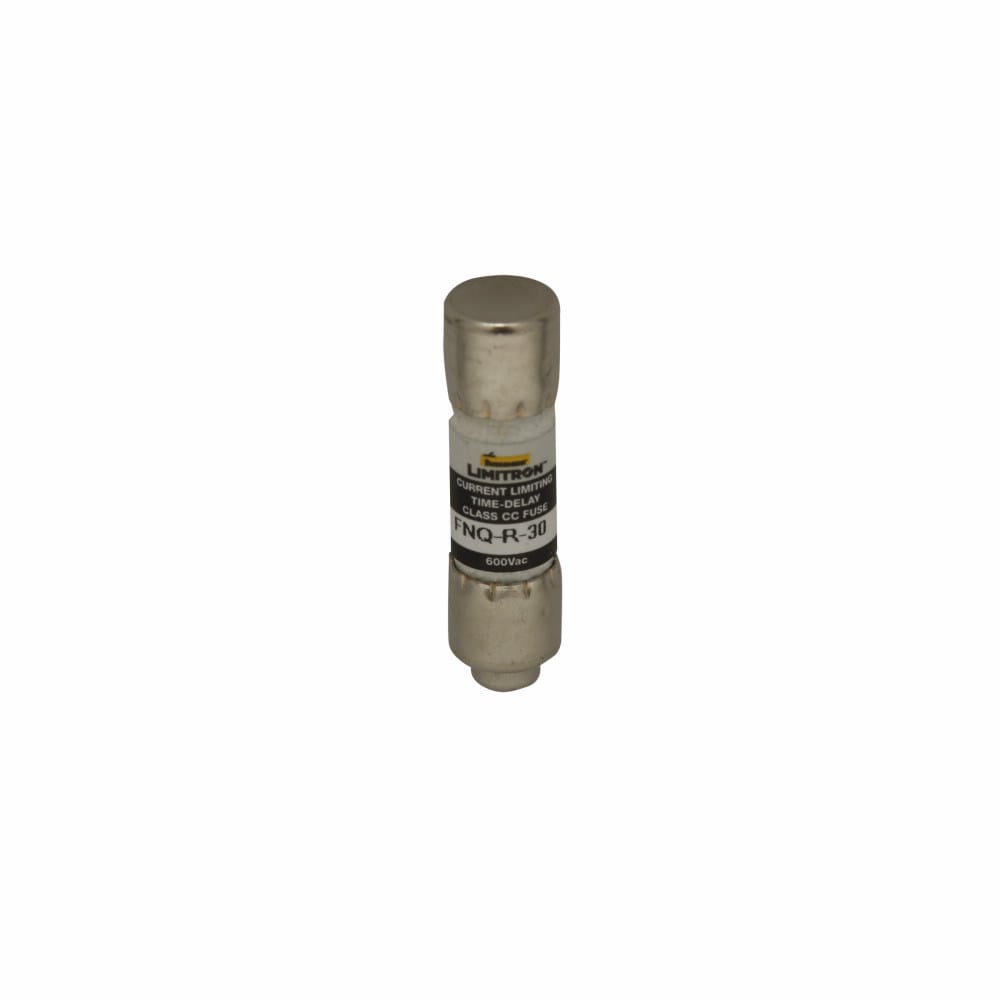 Eaton Bussmann series FNQ-R fuse, 25 A, Class CC, Non-indicating, Ferrule end x ferrule end, 12 sec at 200%, 200 kAIC, Melamine tube, Standard, 600 V