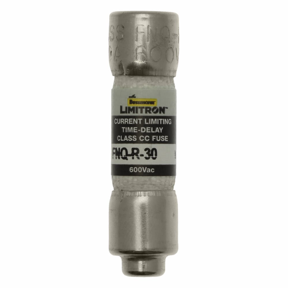 Eaton Bussmann series FNQ-R fuse, 9 A, Class CC, Non-indicating, Ferrule end x ferrule end, 12 sec at 200%, 200 kAIC, Melamine tube, Standard, 600 V