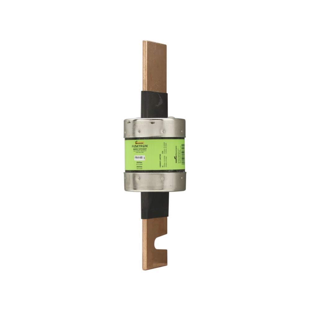 Eaton Bussmann series FRN-R fuse, 500 A, Dual, Class RK5, Non-indicating, Blade end x blade end, 10 sec at 500%, 20 kAIC at 125 Vdc,200 kAIC at 250 V, Standard, 250 V, 125 Vdc