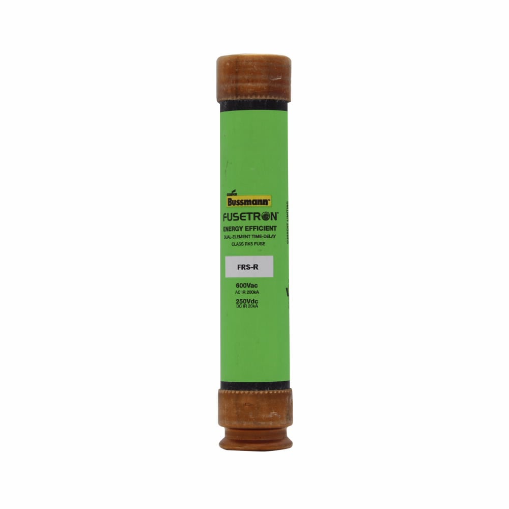 Eaton Bussmann series FRS-R fuse, 60 A, Dual, Class RK5, Non-indicating, Ferrule end x ferrule end, 10 sec at 500%, 200 kAIC at 600 V,20 kAIC at 250 Vdc, Standard, 600 V, 250 Vdc