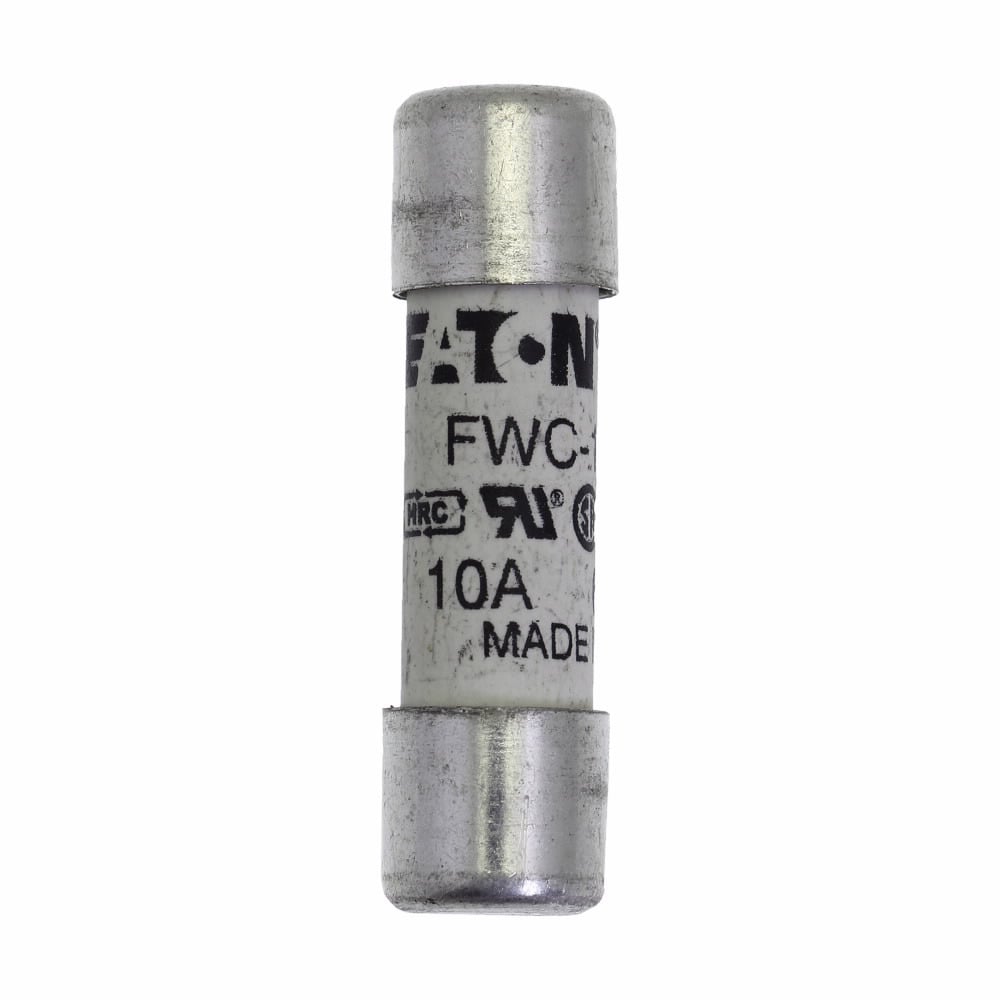 Eaton Bussmann series FWC high speed cylindrical fuse, 500 Vac/dc (35-800A only), 10A, 200 kAIC Vac, 50 kAIC at 700 Vdc, Non Indicating, High speed fuse, Ferrule end X ferrule end