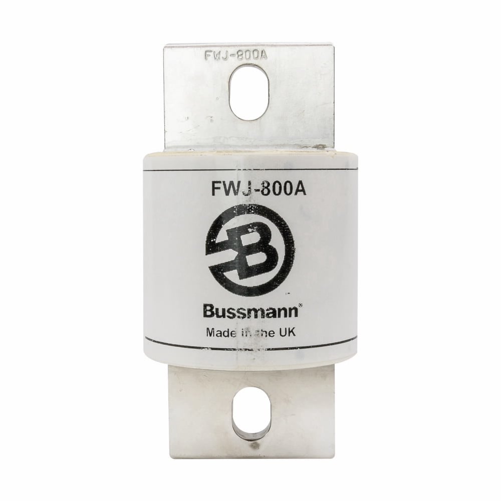 Eaton Bussmann series FWJ high speed fuse, 1200A, 25 kAIC (35-200A), 100 kAIC (250-2000A), 50 kAIC at 800 Vdc (35-200A, 450-600A), None, High speed fuse, Blade end X blade end, Stud