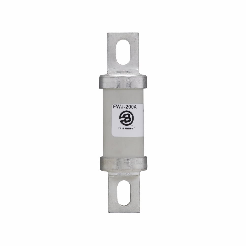Eaton Bussmann series FWJ high speed fuse, 700 Vac (UL), 690 Vac (IEC), 800 Vdc (5-50A), 200A, 25 kAIC (35-200A), 100 kAIC (250-2000A), 50 kAIC at 800 Vdc (35-200A, 450-600A), None, High speed fuse, Blade end X blade end, Stud