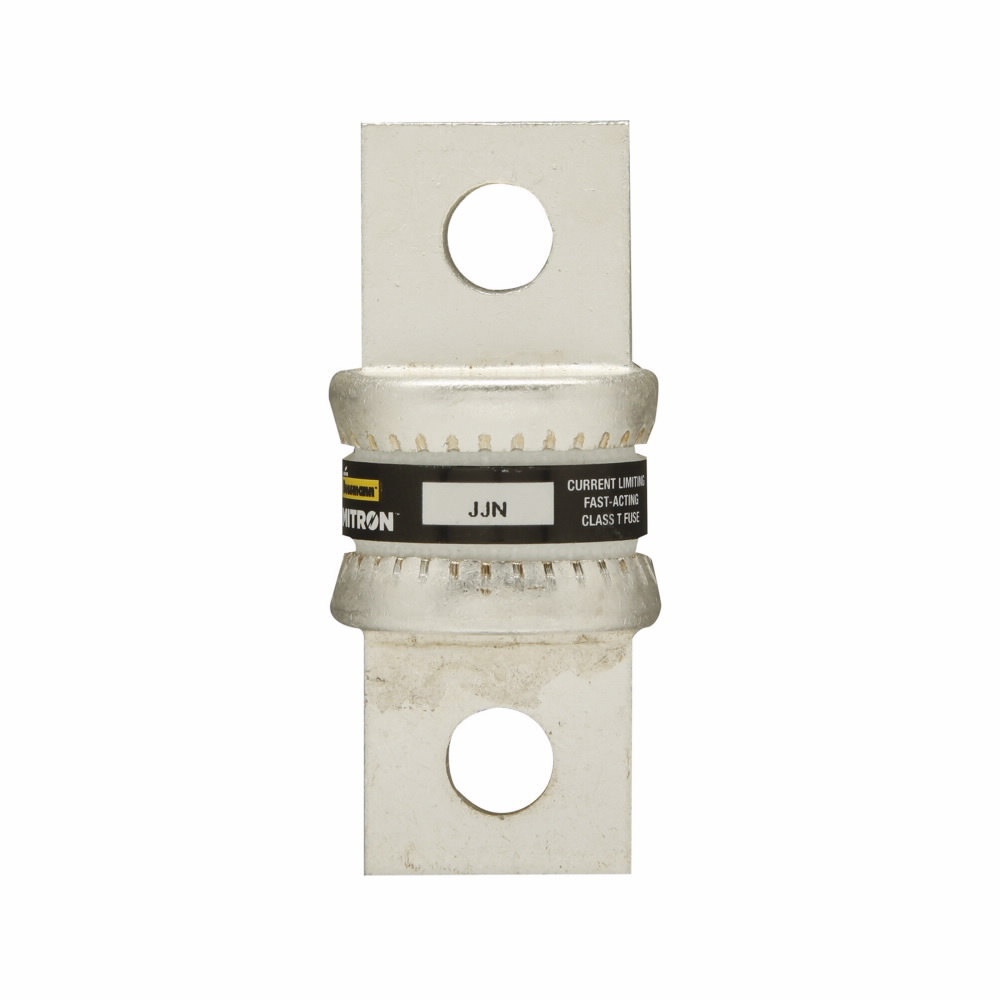 Eaton Bussmann series JJN fuse, Current-limiting very fast acting fuse, VFD line protection, 125 A, Class T, Non-indicating, Bolted blade end x bolted blade end, 20 kAIC at 160 Vdc,200 kAIC at 300 V, Standard, 1, 300 V, 160 Vdc