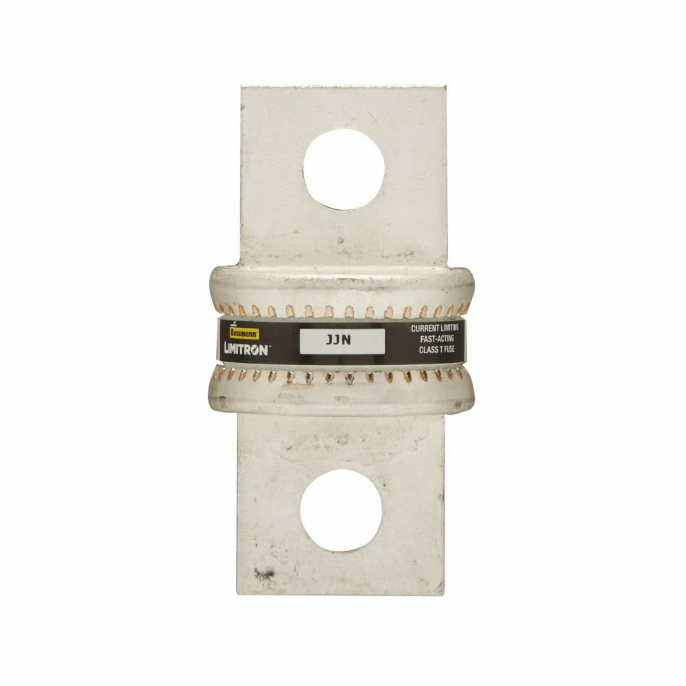 Eaton Bussmann series JJN fuse, Current-limiting very fast acting fuse, VFD line protection, 500 A, Class T, Non-indicating, Bolted blade end x bolted blade end, 200 kAIC at 300 V,20 kAIC at 160 Vdc, Standard, 1, 300 V, 160 Vdc